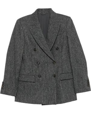 Brunello Cucinelli Double-Breasted Blazer - Grey