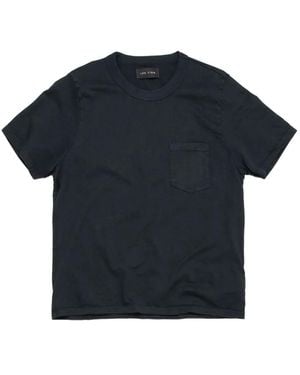 Les Tien T-Shirt mit Taschendetail - Blau