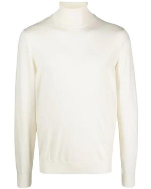 Barba Napoli Roll-Neck Knitted Jumper - White