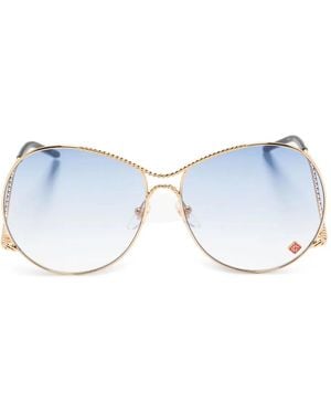 CASABLANCA Twisted-Frame Round Sunglasses - Blue