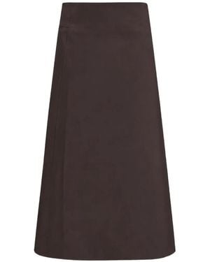 Rier Wrap-Design Midi Skirt - Brown
