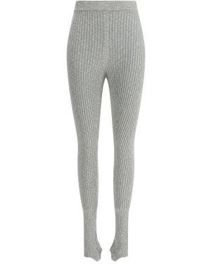 Magda Butrym Ribbed Split-Hem Trousers - Grey