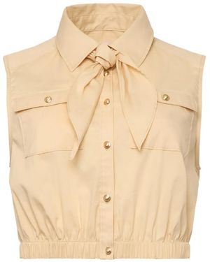 Cinq À Sept Sleeveless Tie-Neck Top - Natural