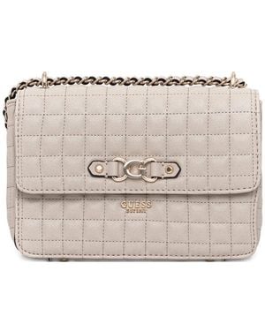Guess Mini Quilted Chain Shoulder Bag - Neutre