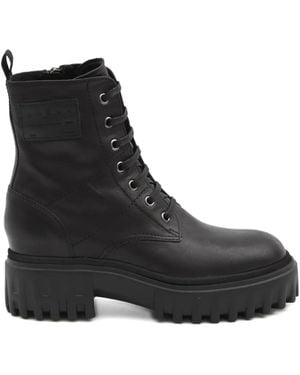 Hogan H700 Chunky Biker Boots - Black