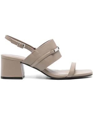 Calvin Klein スリングバック レザーサンダル - ホワイト
