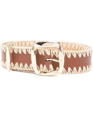 Zimmermann Kaia Woven-Trim Belt - Pink