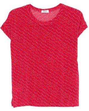 Siyu Geometric-Print T-Shirt - Red