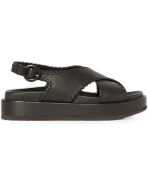 Paloma Barceló Ursula Leather Sandals - Black