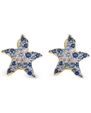 Eshvi Oorbellen Met Zeester - Blauw