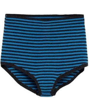 Paloma Wool Striped Mini Shorts - Blue