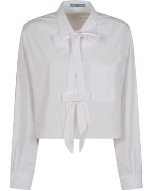 Prada Bow-Detail Shirt - White