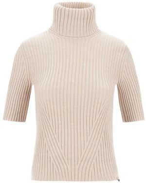 Herno Gerippter Strickpullover - Weiß