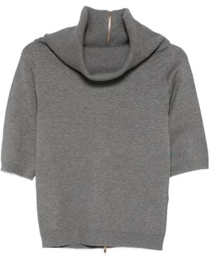 Semicouture Zip-Up Jumper - Grey