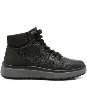 Geox Granito + Grip Lace-Up Padded Collar Boots - Black