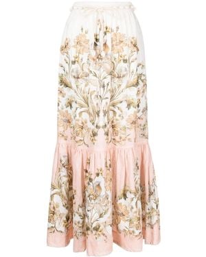 Zimmermann Chintz Tiered Floral Skirt - Multicolour