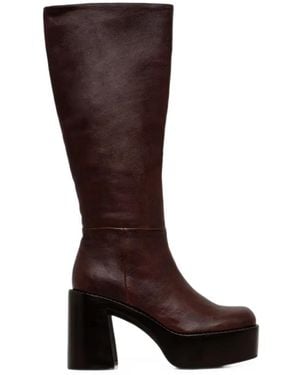 Jeffrey Campbell The Band Platform Knee-High Boots - Brown