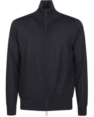 Paolo Pecora Zip Neck Cardigan - Blue