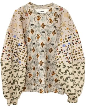 Anntian Floral-patchwork Pullover - Natural