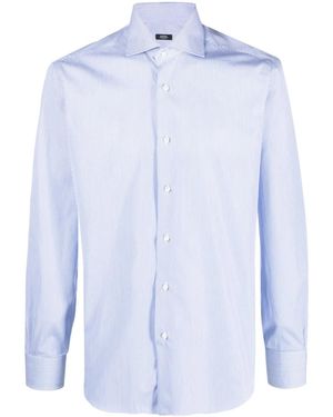 Barba Napoli Striped Long-Sleeve Shirt - Blue