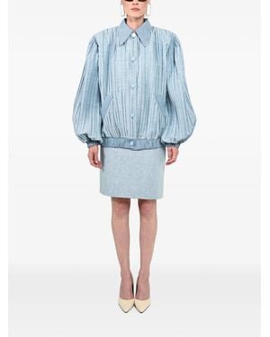 ROWEN ROSE Veste En Jean Plissée - Blue