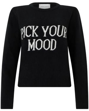 Alberta Ferretti Pullover Mit Slogan-Intarsie - Schwarz