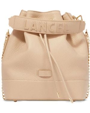 Lancel Small Ninon Leather Bucket Bag - Natural