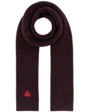 Isabel Marant Enolia Logo-Patch Scarf - Purple