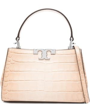 Tory Burch Mini Eleanor Handtasche mit Prägung - Natur