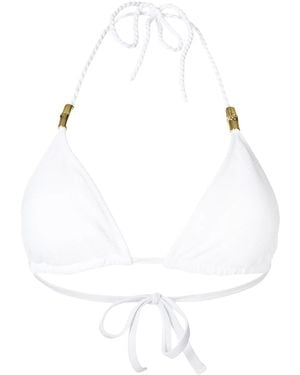 Heidi Klein Halterneck Triangle Bikini Top - White