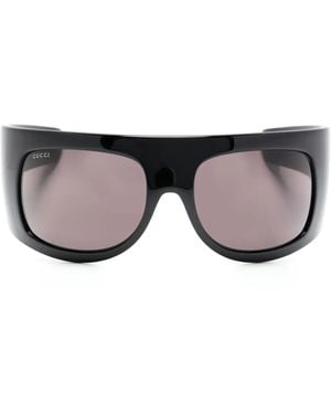 Gucci Occhiali Da Sole A Maschera - Blu