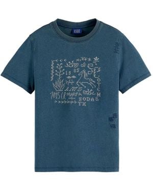 Scotch & Soda Graphic T-Shirt - Blue
