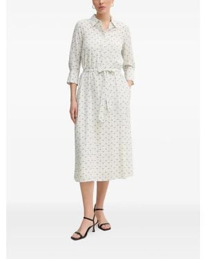 Joop! Floral-Print Belted Shirt Dress - White
