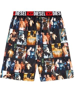 DIESEL X Tom Of Finland Foundation グラフィック ショートパンツ - ブラック