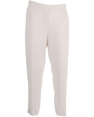 P.A.R.O.S.H. Pantalones Panty Con Cinturilla Elástica - Blanco