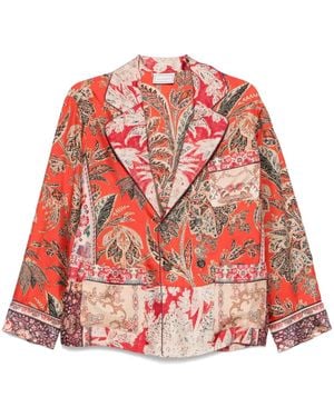 Pierre Louis Mascia Aloe Silk Blazer - Red