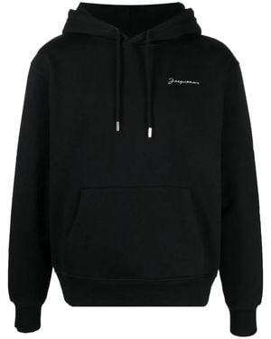 Jacquemus Sudadera Con Capucha Y Logo Bordado - Negro