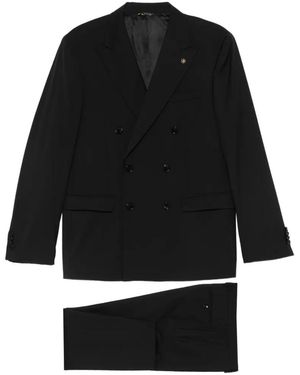 Manuel Ritz Double-Breasted Suit - Black
