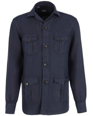 Vincenzo Di Ruggiero Four-Pocket Shirt Jacket - Blue