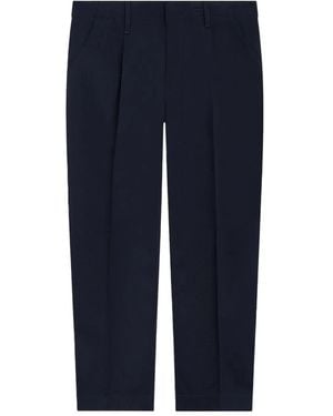 Dondup Pleated Belt-Loops Trousers - Blue