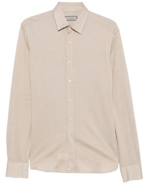 Canali Long-Sleeve Button-Down Shirt - White