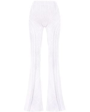 Roberta Einer Disco Open-Knit Trousers - White