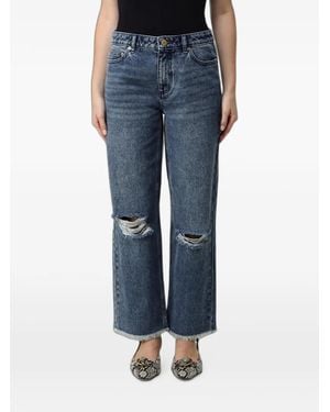 Michael Kors Distressed Frayed Jeans - Blue