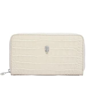 Philipp Plein Crocodile-Print Wallet - Natural