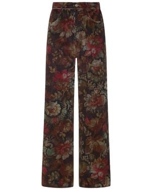 Pierre Louis Mascia Gridox Striaght-Leg Trousers - Brown