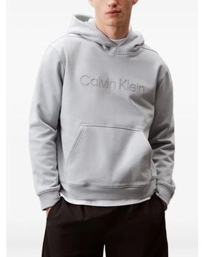 Calvin Klein Logo Hoodie - Grey
