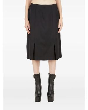 Raf Simons A-Line Midi Skirt - Black