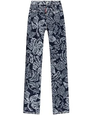 DSquared² Dalma Printed Trousers - Blue