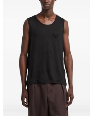 Emporio Armani Appliqué Vest - Black
