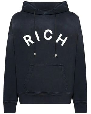 John Richmond Logo Hoodie - Blue